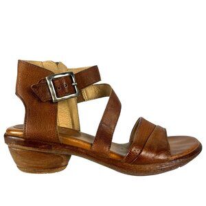 Miz Mooz Coolidge Heeled Leather Sandasl in Brandy Brown Size US 6 ½ or 7 EU 37